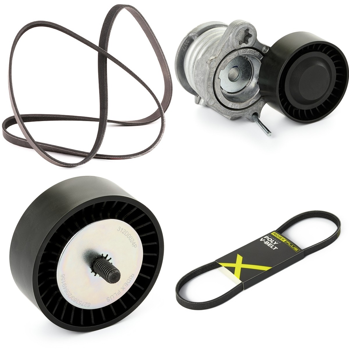 RIDEX PLUS 542R1063P: Set curea transmisie cu caneluri