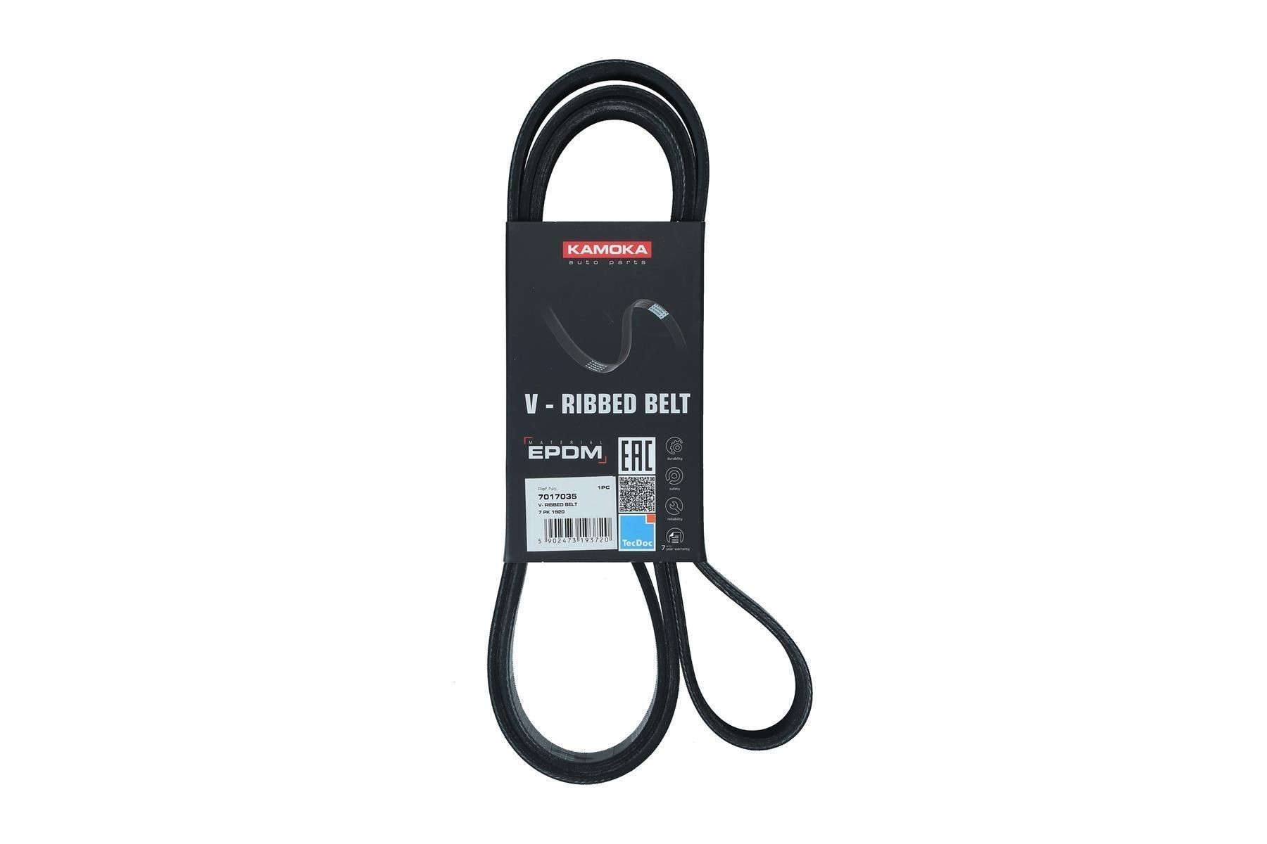 KAMOKA 7017035: Correia trapezoidal estriada 1920mm, Número de nervuras: 7
