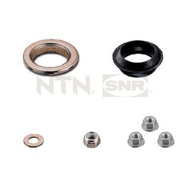 SNR KB659.14: Reparasjonssett, fjærbeinslager framaksel venstre, framaksel høyre, med gummifeste, med boltsett