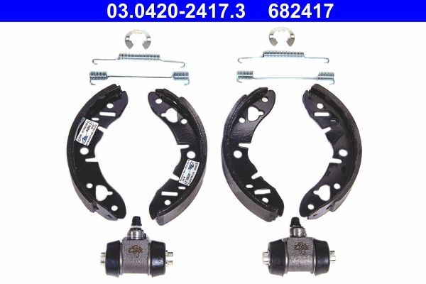 ATE 03.0420-2417.3: Bremsbackensatz mit Radbremszylinder, mit Zubehör Original Kit