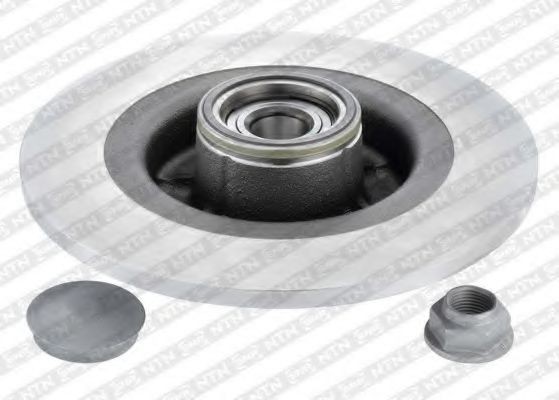 SNR KF155.79U: Tarcza hamulcowa Oś tylna strona prawa, Oś tylna strona lewa, Ø: 274[mm], pełny, Ø: 274[mm], ze zintegrowanym magnet. pierścieniem nadajnika impulsów, z łożyskiem walcowym