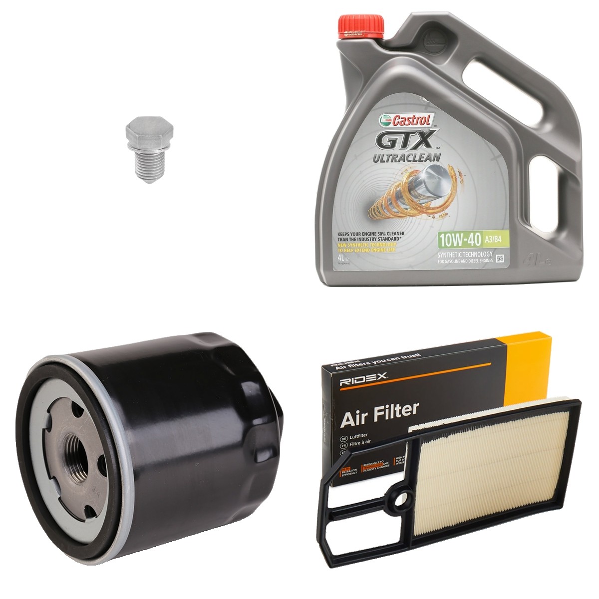 RIDEX 100374T0064: Filtri komplektā ar motoreļļu