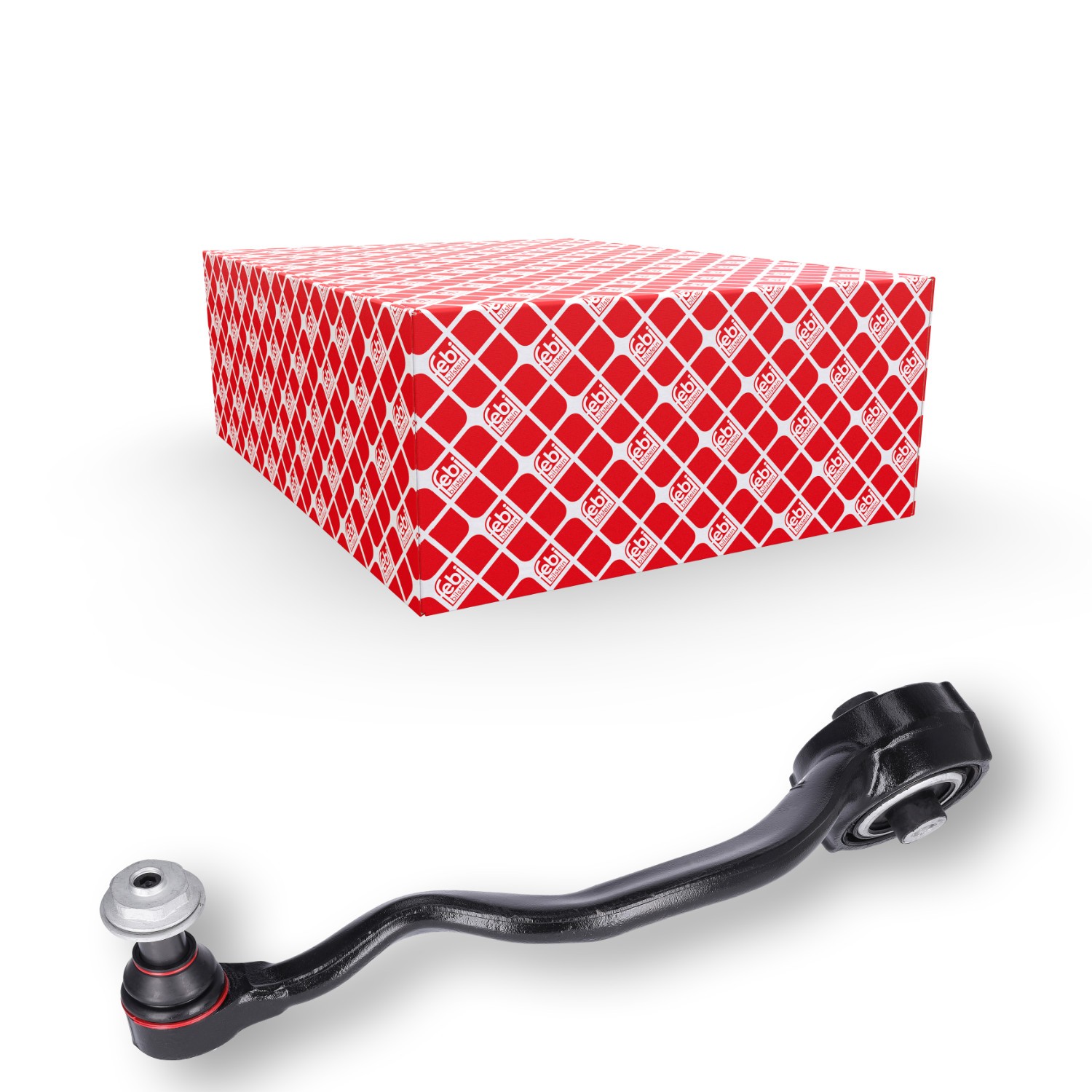 FEBI BILSTEIN 181132: Tukivarsi Etuakseli, oikea, Alla, Edessä, Teräsvalu, Kumilaakerilla, Alapallo-/pallonivelellä