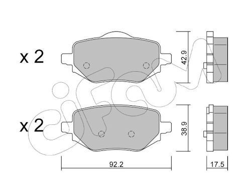 CIFAM 822-1323-0: Plaquettes de frein
