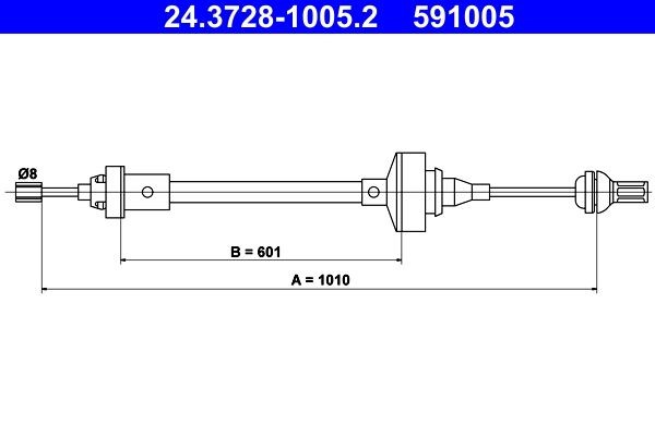 ATE 24.3728-1005.2: Kupplungsseil