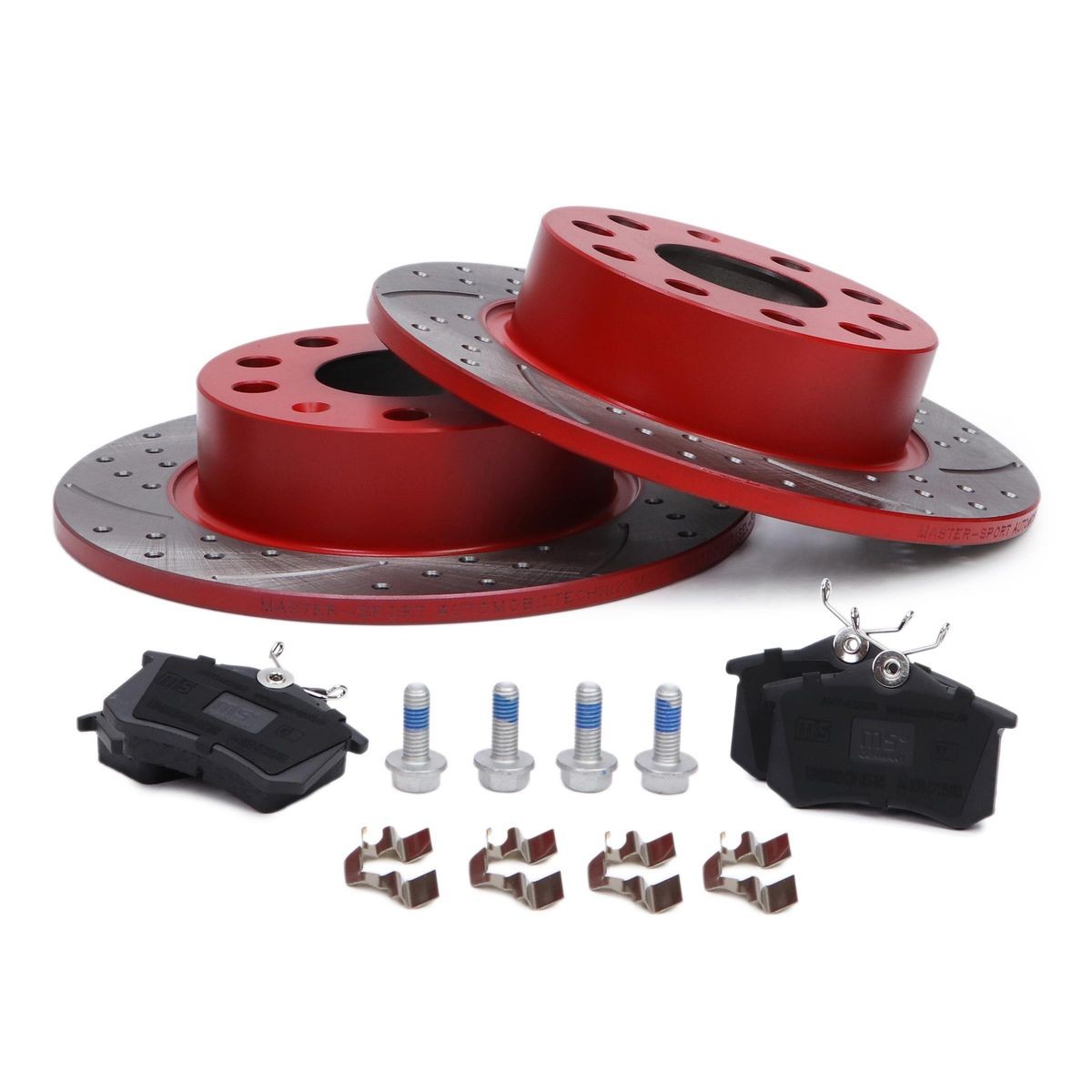 MASTER-SPORT 201022770: Disques et plaquettes de freins Essieu arrière, Ø: 253mm, plein