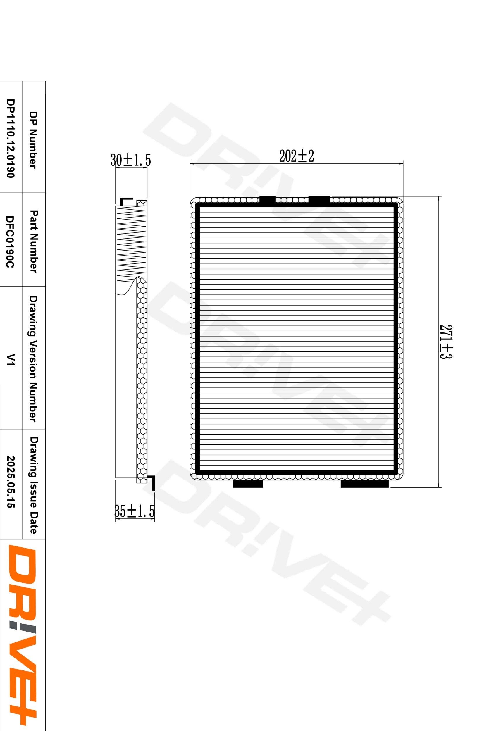 Dr!ve+ DP1110.12.0190: Filter vnútorného priestoru Filter aktívneho uhlia