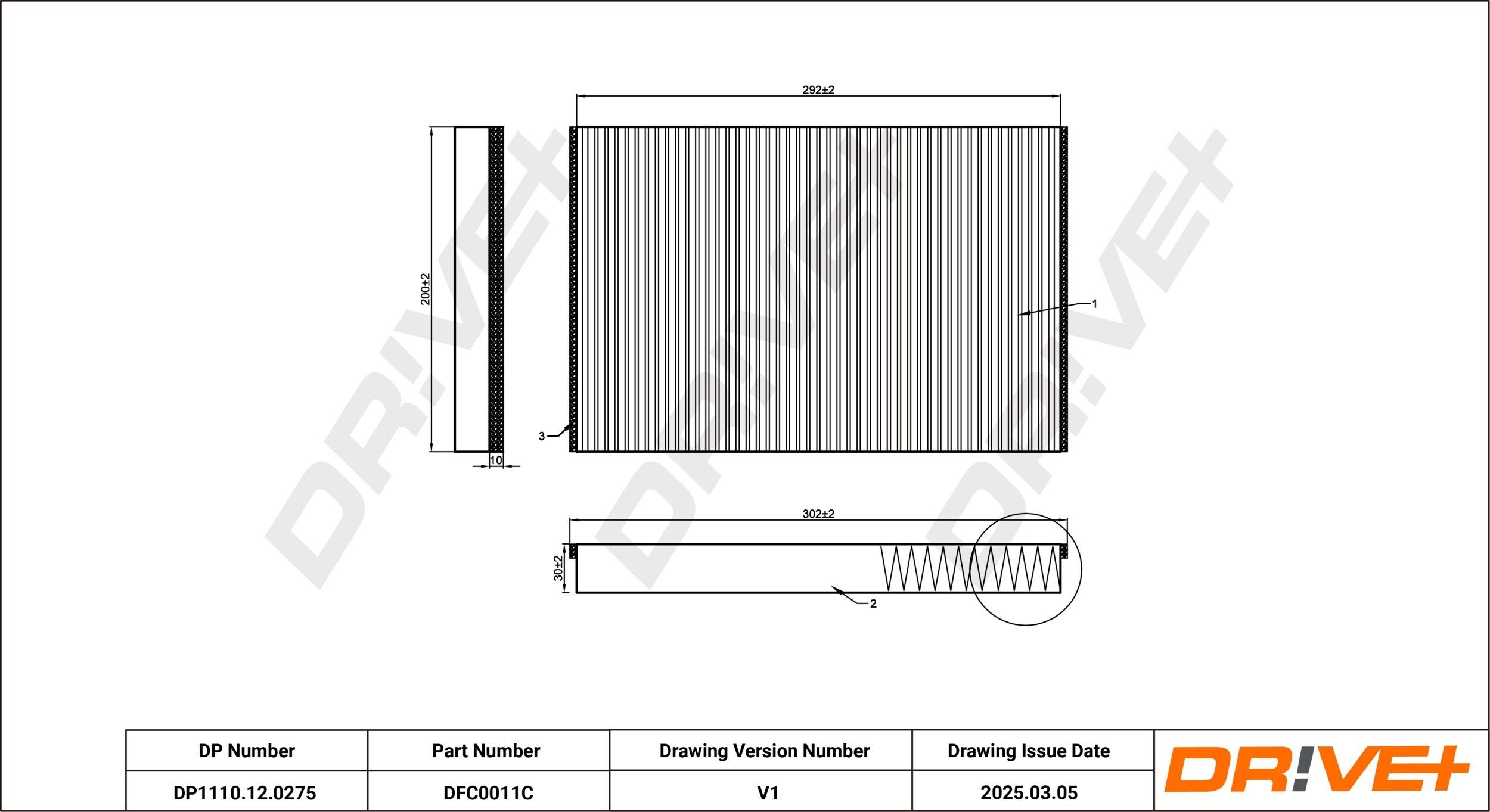 Dr!ve+ DP1110.12.0275: Interieurfilter Carbon filter