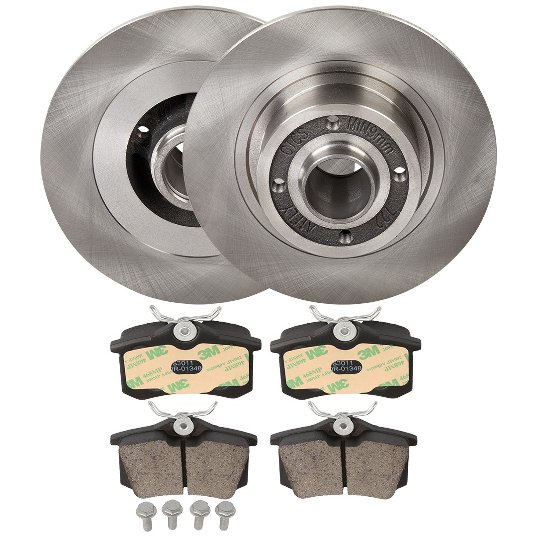 RIDEX 3405B1840: Pidurikomplekt, ketaspidur Tagasild, Ø: 270mm, täis