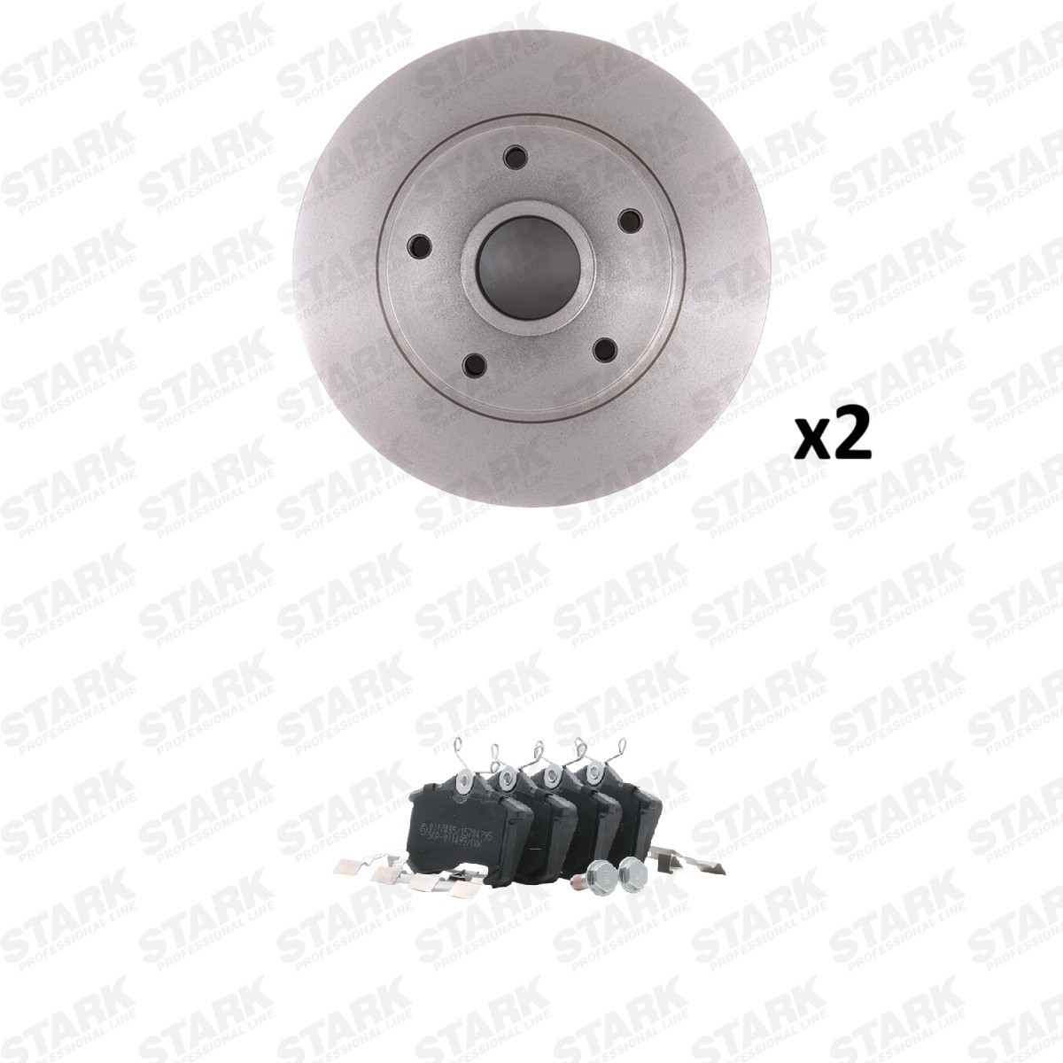 STARK SKBK-10991851: Bromssats, skivbroms Bakaxel, Ø: 260,0mm, full, utan hjullager, utan magnetisk sensorring