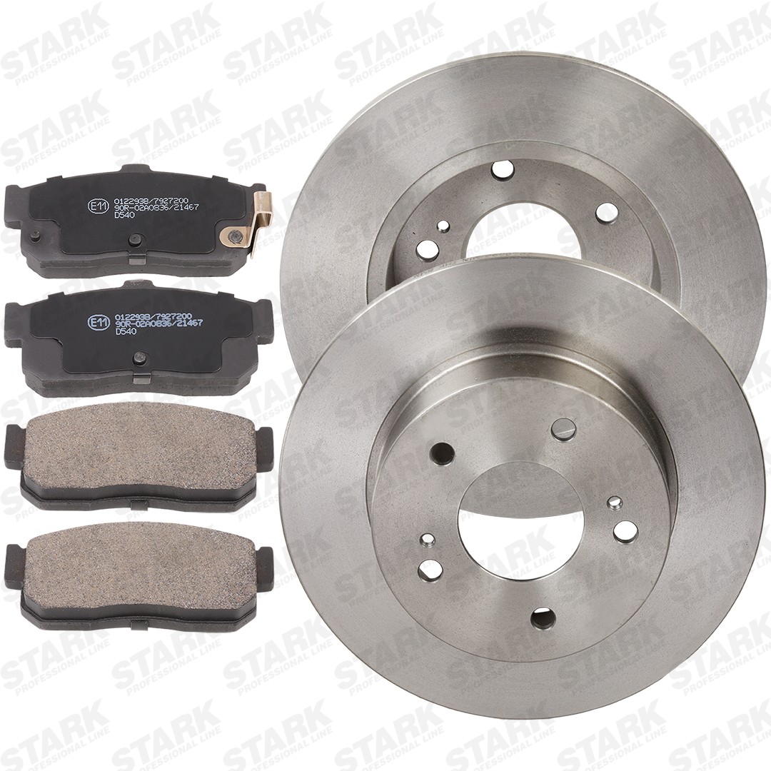 STARK SKBK-10991875: Bremsscheiben und -beläge Hinterachse, Ø: 278mm, voll