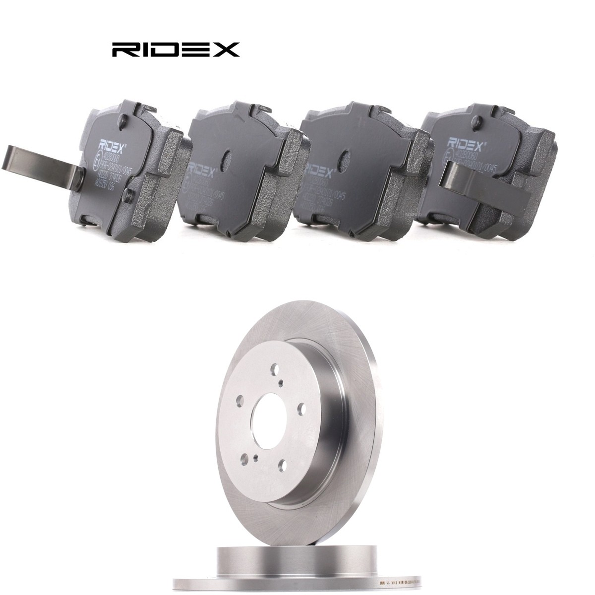 RIDEX 3405B1893: Bremžu komplekts, Disku bremzes Aizmugurējais tilts, Ø: 278mm, pilnīgi