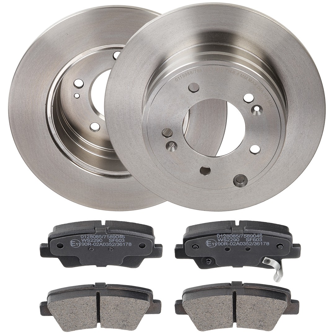 RIDEX 3405B1897: Zestaw do hamulców, hamulce tarczowe Oś tylna, Ø: 284[mm], pełny