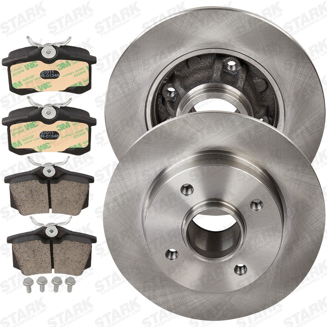STARK SKBK-10991904: Zestaw do hamulców, hamulce tarczowe Oś tylna, Ø: 249[mm], pełny, bez łożyska koła, bez zintegrowanego magnet. pierścienia nadajnika impulsów