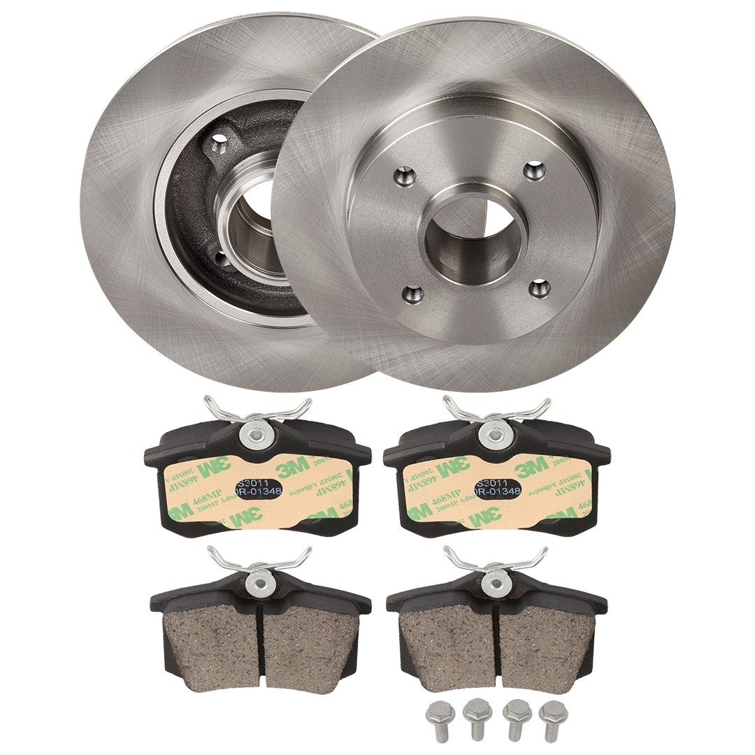 RIDEX 3405B1902: Remschijven en blokken Achteras, Ø: 248,8mm, volledig, Zonder wiellagerset, Zonder ABS sensorring