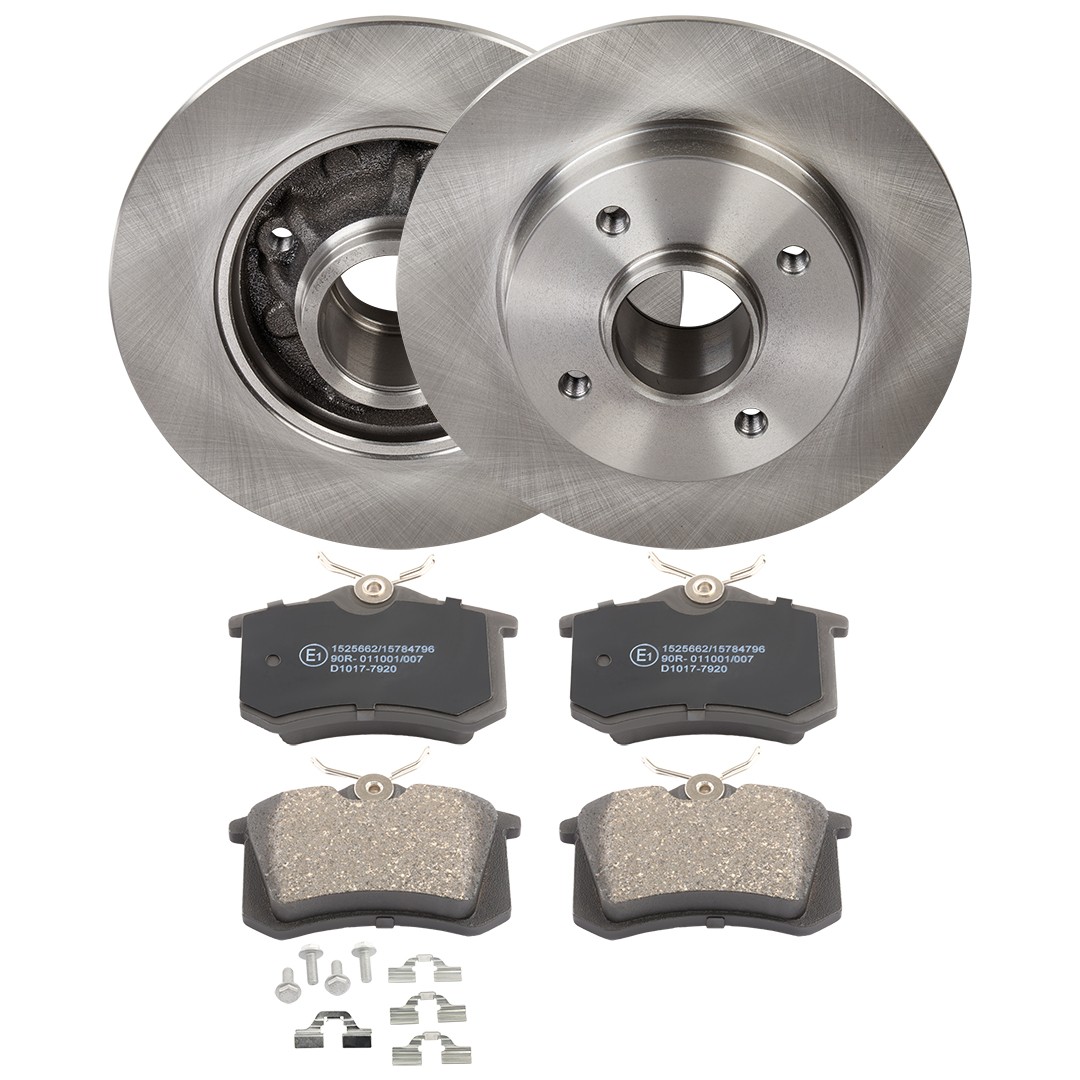 RIDEX 3405B1904: Bremžu komplekts, Disku bremzes Aizmugurējais tilts, Ø: 249mm, pilnīgi, bez ABS devēja gredzena, bez riteņa rumbas gultņa