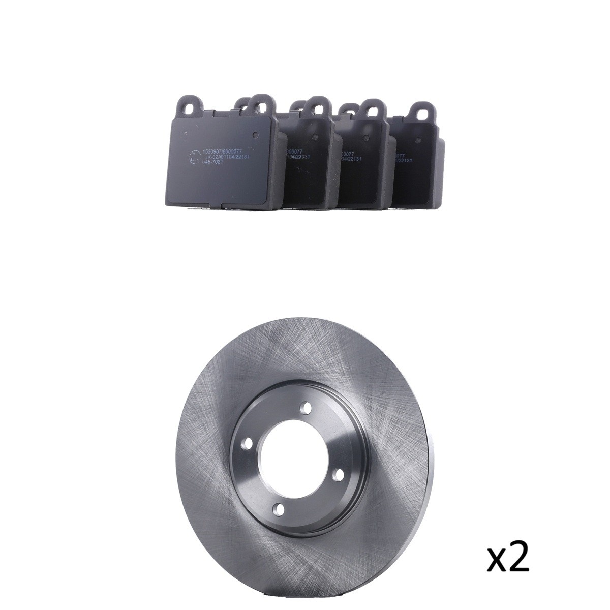 RIDEX 3405B1930: Kit de discos de freno y pastillas Eje delantero, Ø: 247,5mm, macizo