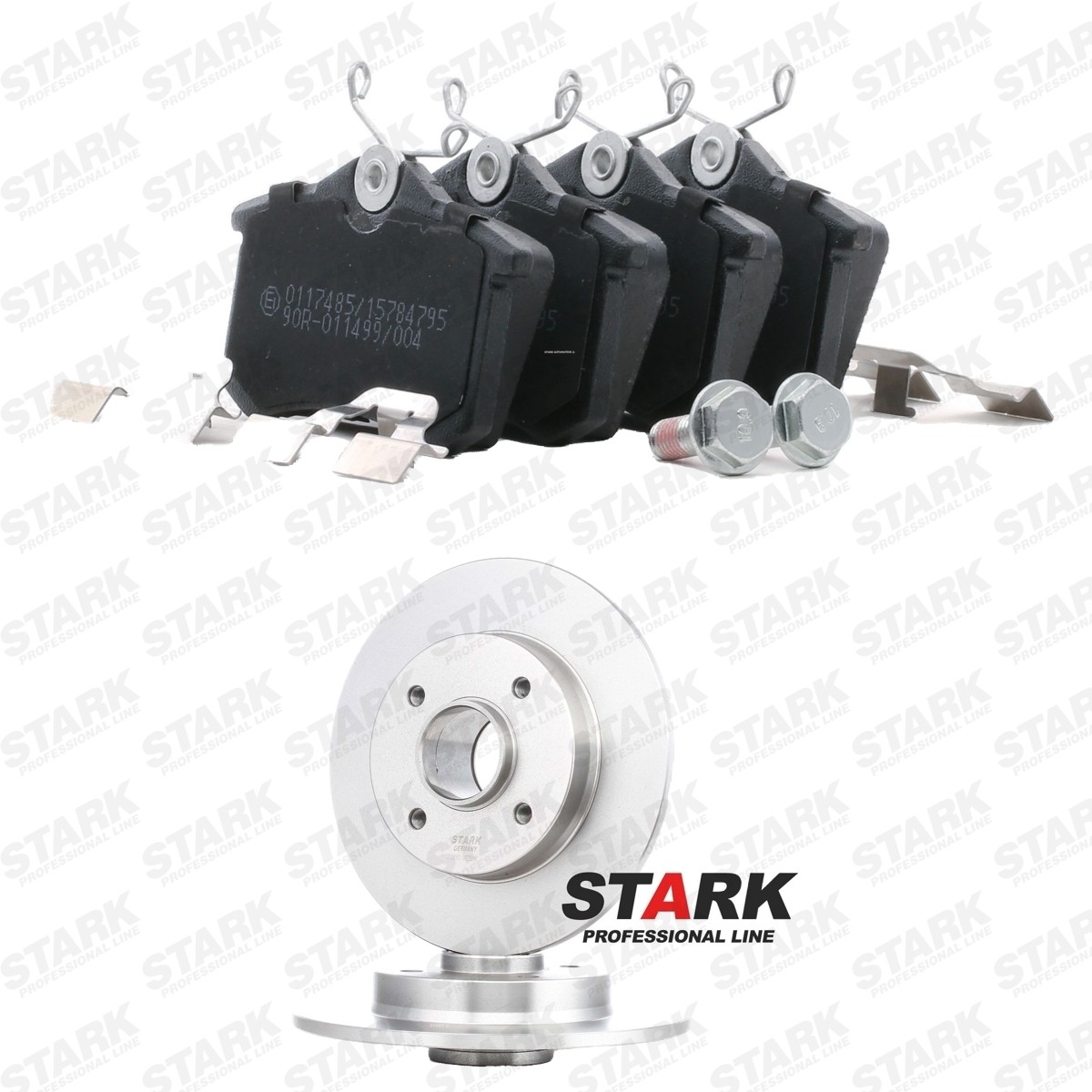 STARK SKBK-10992185: Remschijven en blokken Achteras, Ø: 249,0mm, volledig