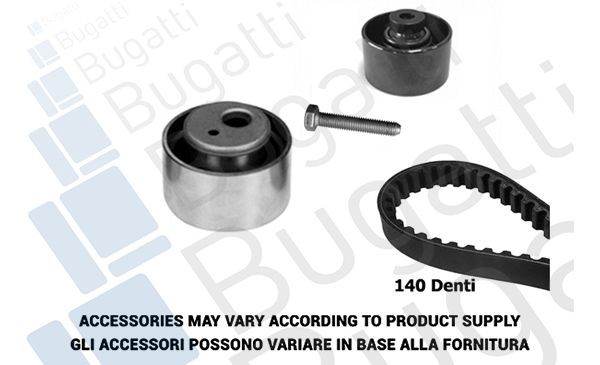 BUGATTI BKCD0358: Kit de correa de distribución usable en vehículos con corriente de carga de alternador: 140