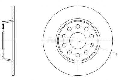 NPS V331G03: Disco de freno Eje trasero, Ø: 272mm, macizo, Ø: 272mm