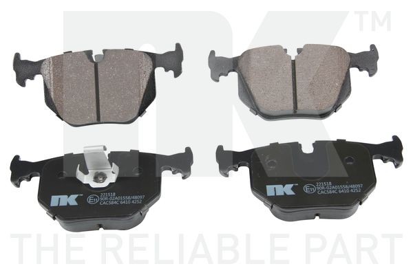 NK 221518: Plaquettes de frein avec accessoires, avec tôle anti-bruit