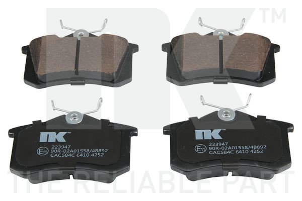 NK 223947: Bremsbeläge ohne Zubehör, mit Anti-Quietsch-Blech