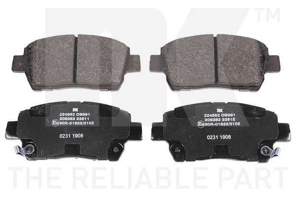 NK 224552: Bremseklodser uden tilbehør, med anti-knirke-plade