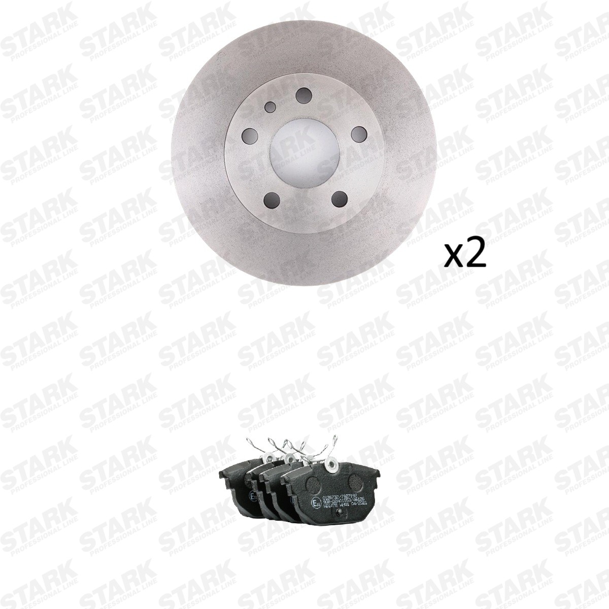 STARK SKBK-10992207: Kit dischi e pastiglie Assale posteriore, Ø: 240,5mm, pieno