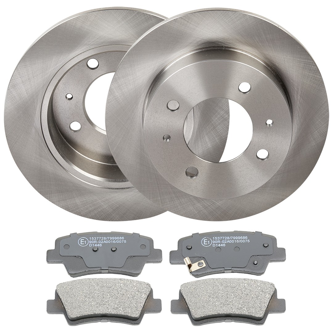 RIDEX 3405B2268: Remschijven en blokken Achteras, Ø: 258mm, volledig