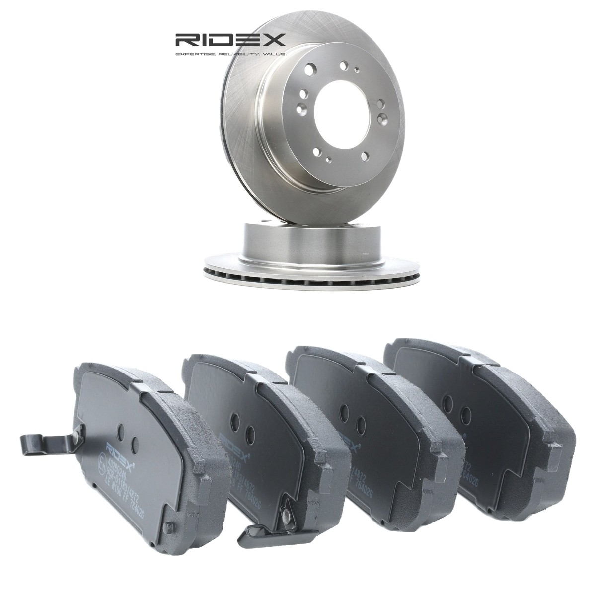 RIDEX 3405B2290: Fék készlet, tárcsafék hátsótengely, Ø: 315,0mm, belső hűtésű