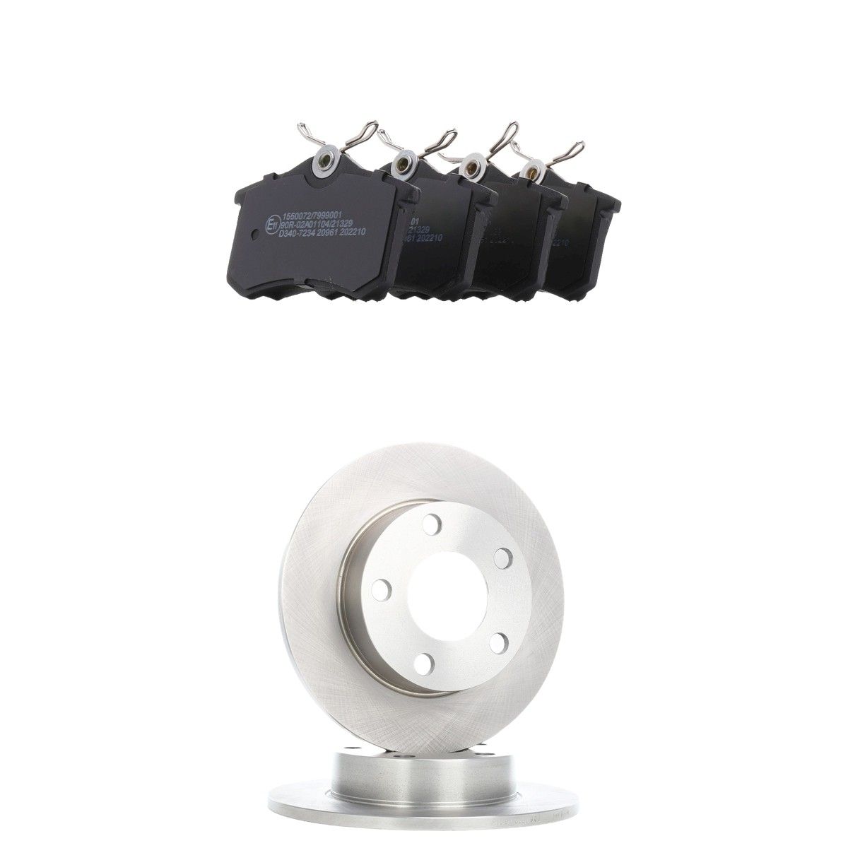 RIDEX 3405B2296: Remschijven en blokken Achteras, Ø: 245,0mm, volledig