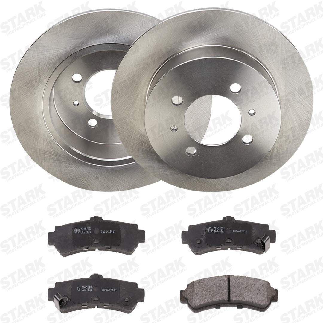 STARK SKBK-10992303: Bremseskiver og klodser bagaksel, Ø: 258mm, fuldstændigt