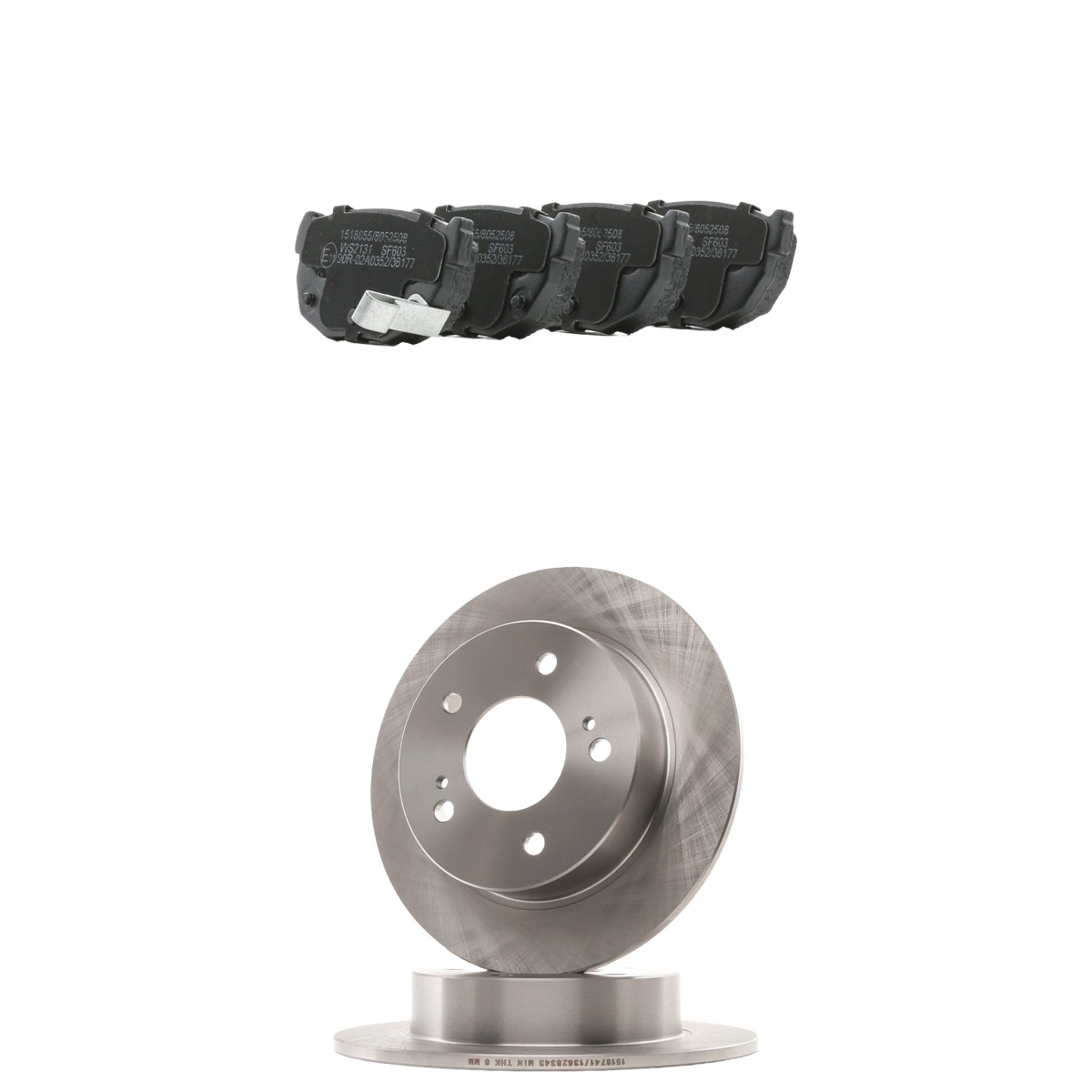 RIDEX 3405B2306: Remschijven en blokken Achteras, Ø: 259mm, volledig