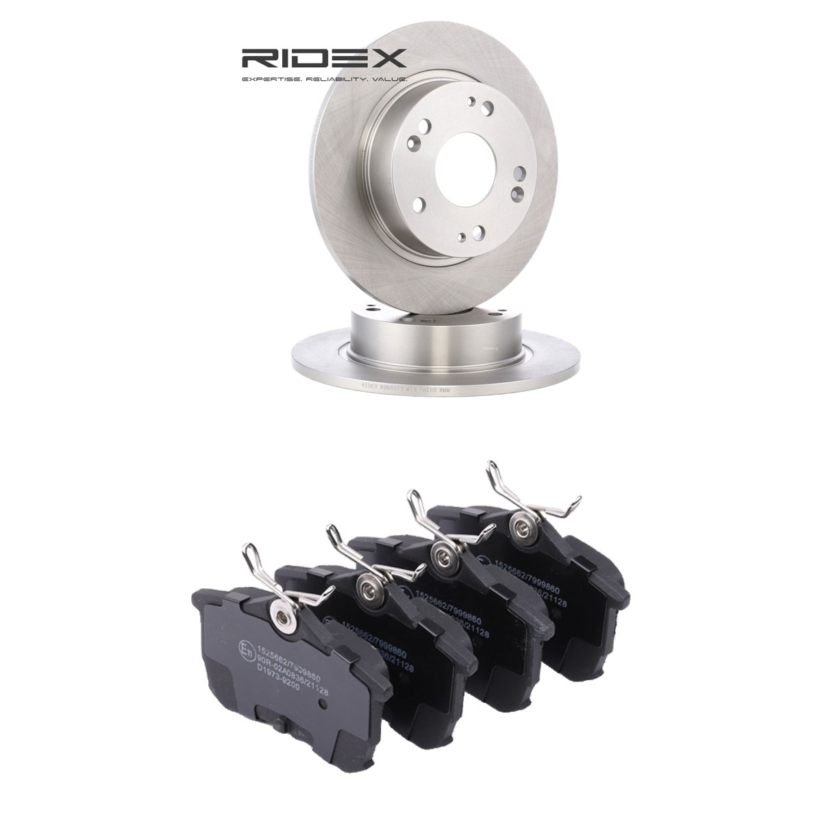 RIDEX 3405B2328: Bromssats, skivbroms Bakaxel, Ø: 260mm, full