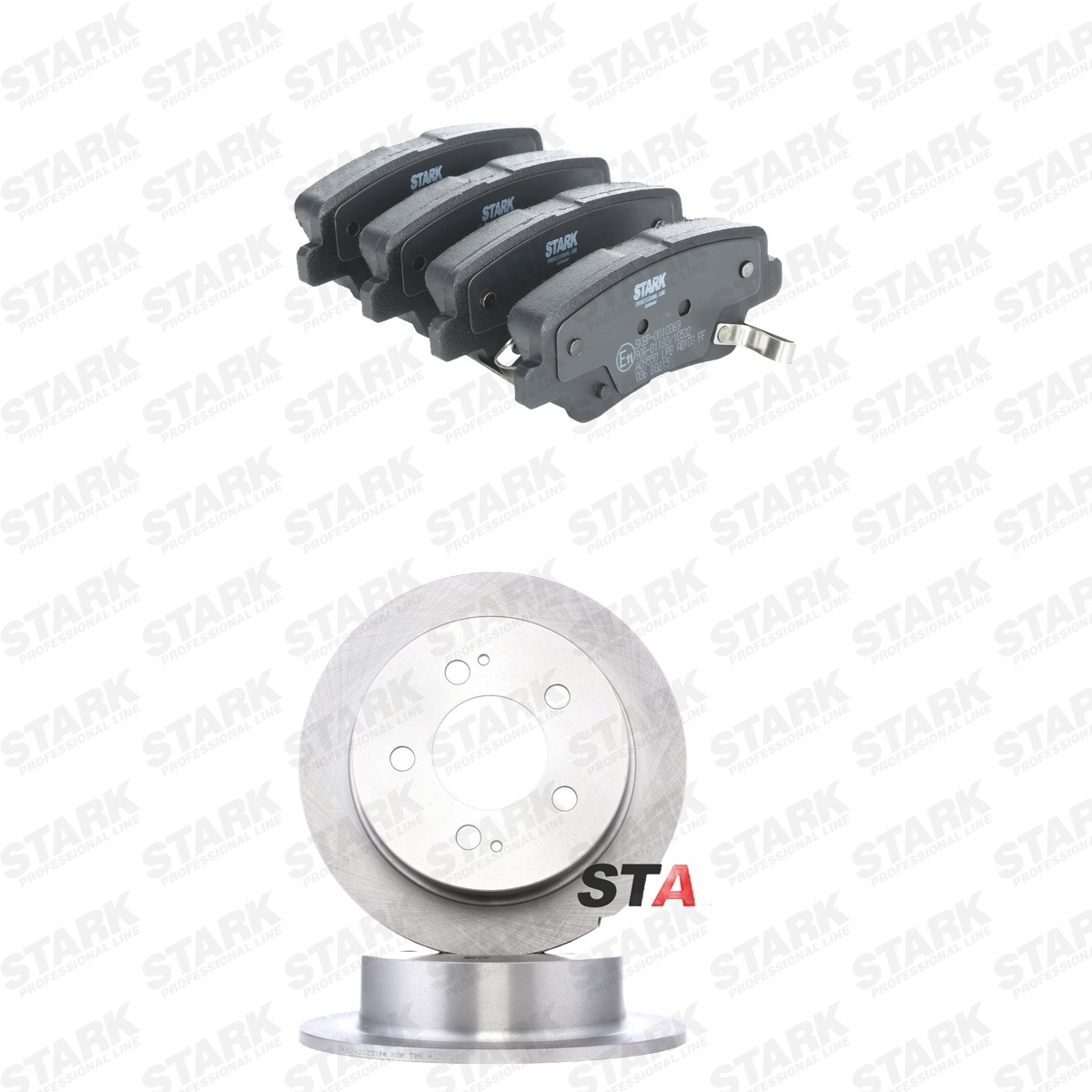STARK SKBK-10992333: Bremžu komplekts, Disku bremzes Aizmugurējais tilts, Ø: 299mm, pilnīgi