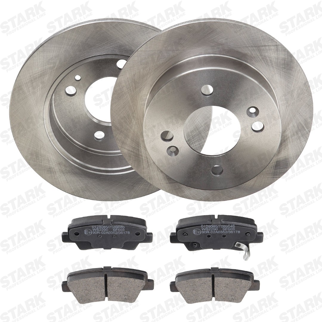 STARK SKBK-10992363: Zestaw do hamulców, hamulce tarczowe Oś tylna, Ø: 234[mm], pełny, z podkładką wytłumiającą