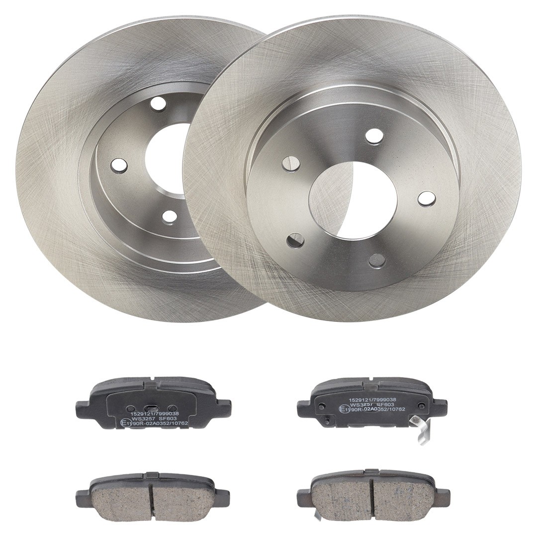 RIDEX 3405B2368: Bremseskiver og klodser bagaksel, Ø: 278mm, fuldstændigt