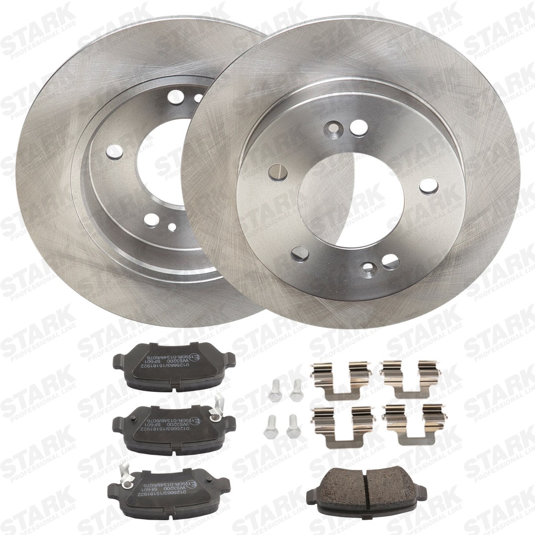 STARK SKBK-10992384 Bremsscheiben und -beläge Hinterachse, Ø: 258,0mm, voll