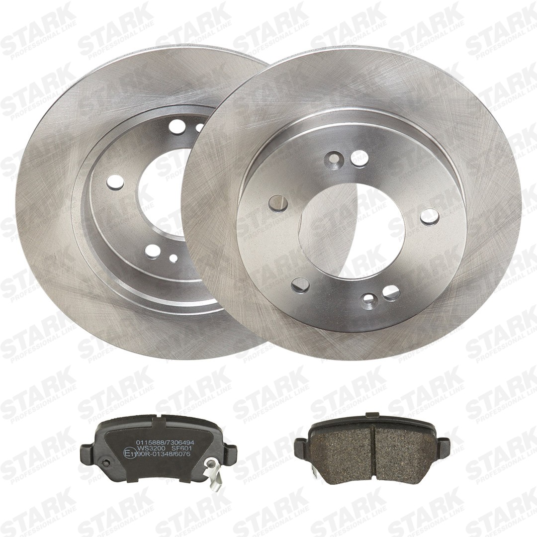 STARK SKBK-10992391 Bremsscheiben und -beläge Hinterachse, Ø: 258,0mm, voll