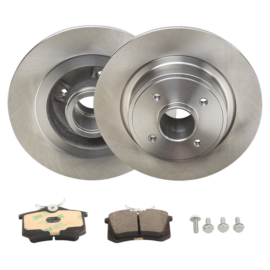 RIDEX 3405B2482 Bremsscheiben und -beläge Hinterachse, Ø: 274mm, voll