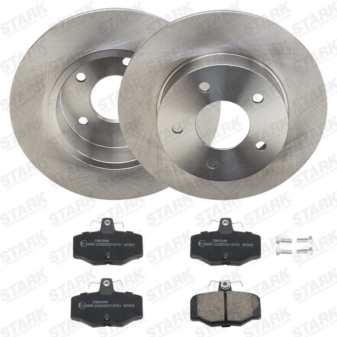 STARK SKBK-10992496: Bremseskiver og klodser bagaksel, Ø: 278mm, fuldstændigt