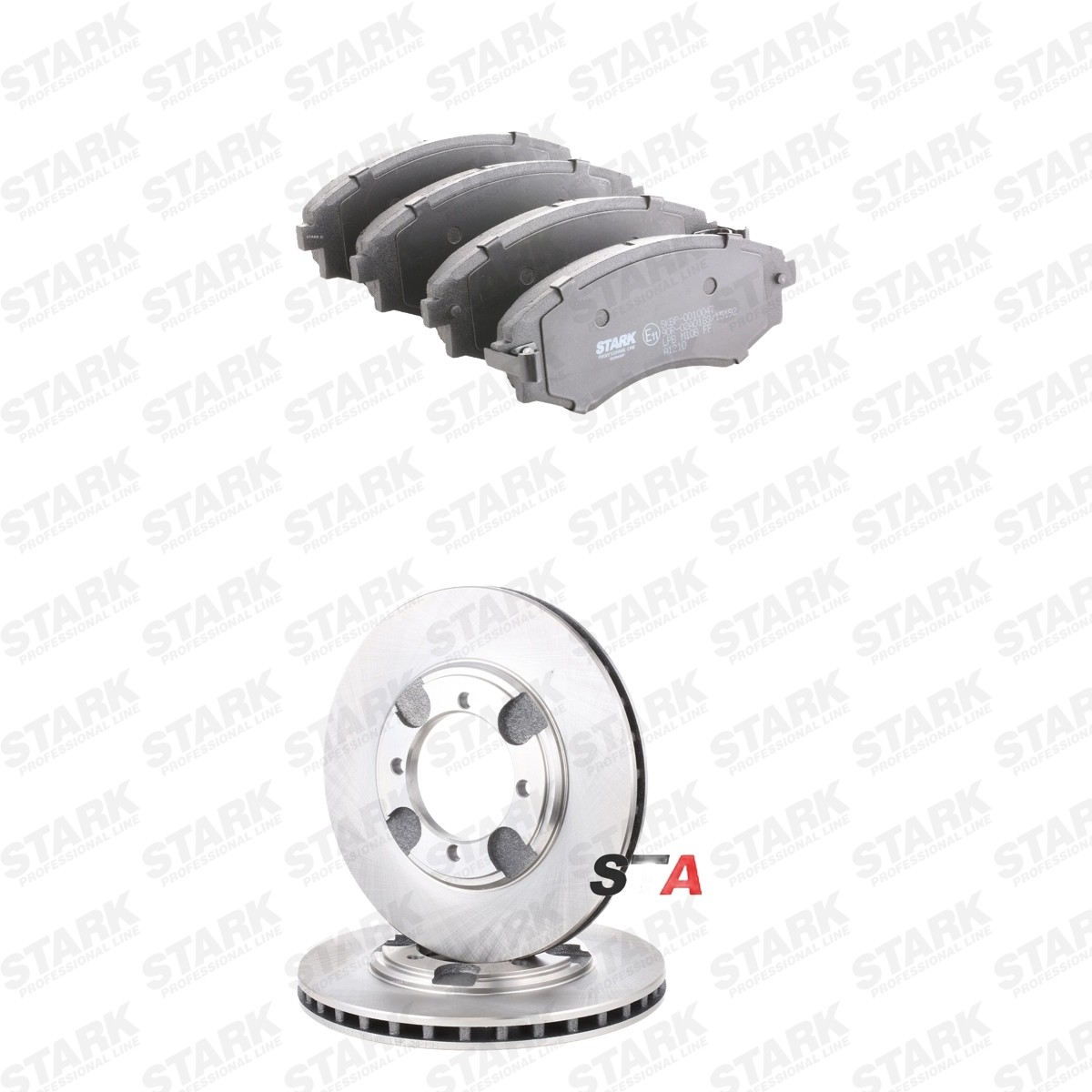 STARK SKBK-10992527: Bremseskiver og klodser foraksel, Ø: 257mm, ventileret