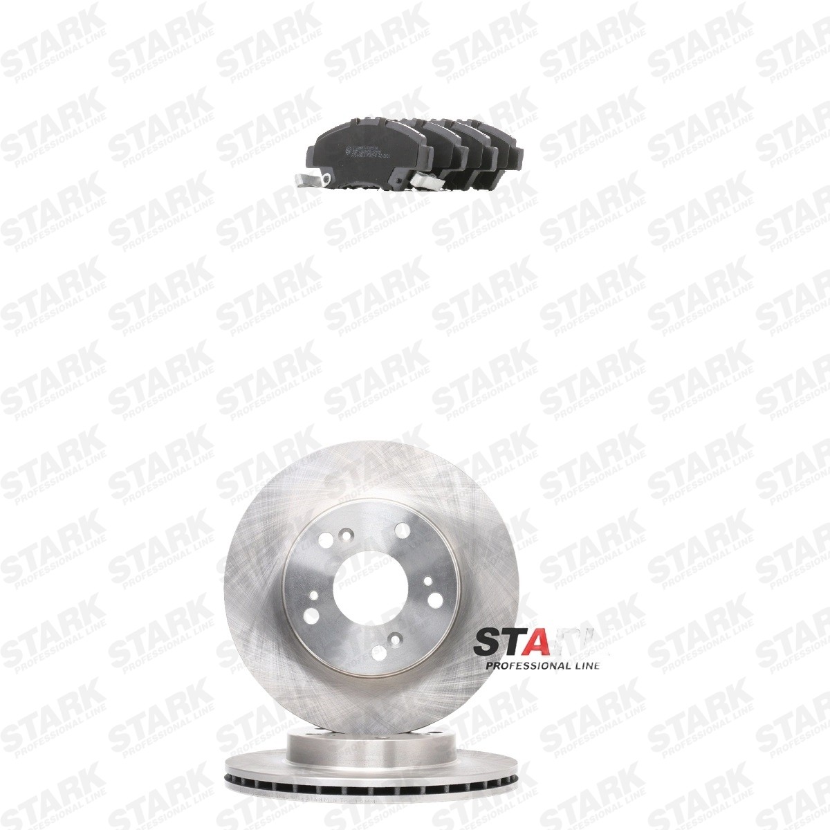 STARK SKBK-10992622: Bromssats, skivbroms framaxel, Ø: 262,0mm, ventilerad invändigt