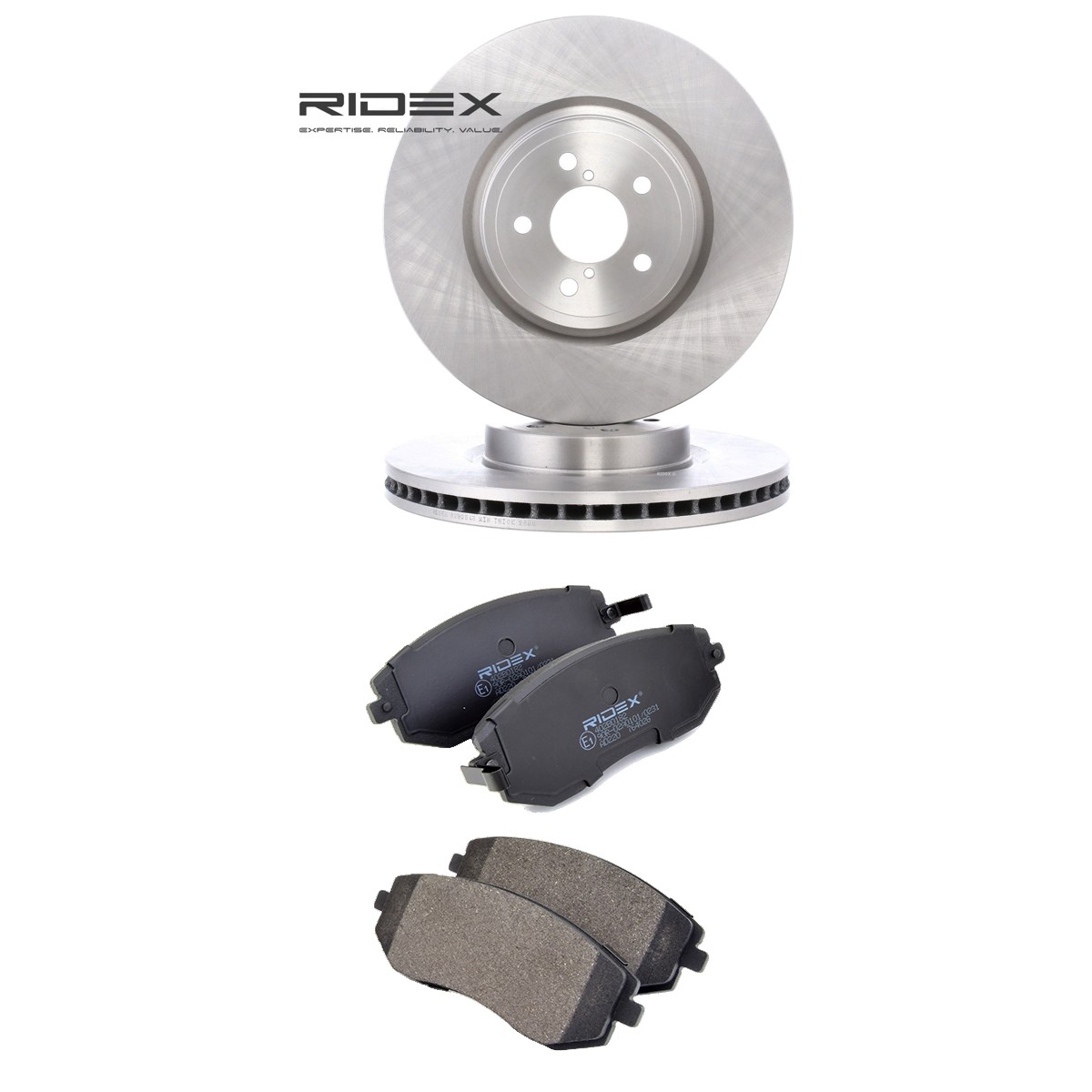 RIDEX 3405B2641: Zestaw do hamulców, hamulce tarczowe Oś przednia, Ø: 316,0[mm], wentylowany