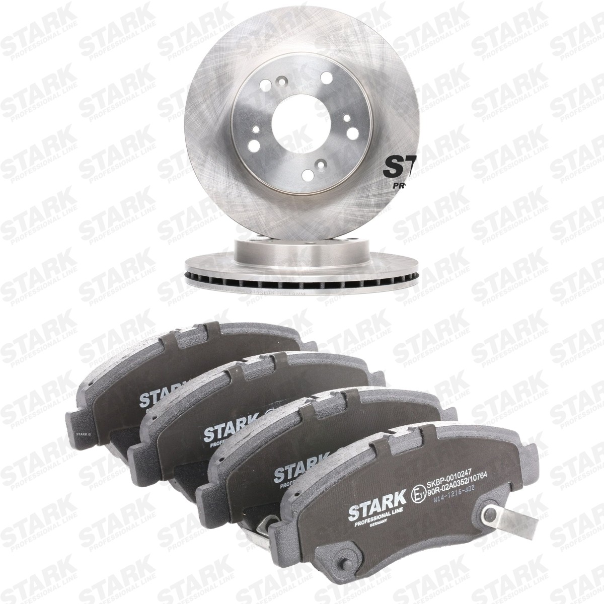 STARK SKBK-10992645: Bromssats, skivbroms framaxel, Ø: 262,0mm, ventilerad invändigt