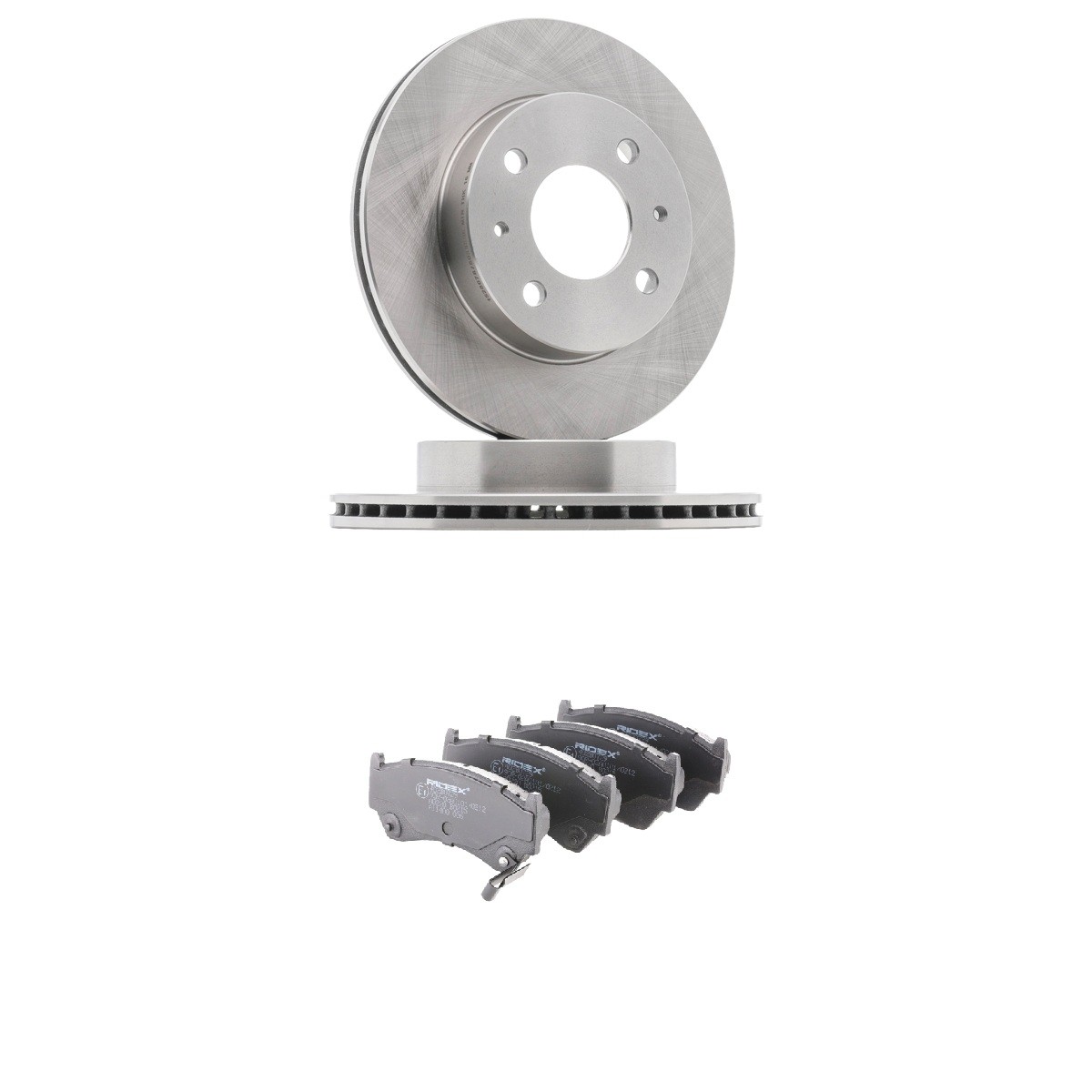 RIDEX 3405B2657: Bremseskiver og klodser foraksel, Ø: 232,0mm, indvendigt ventileret