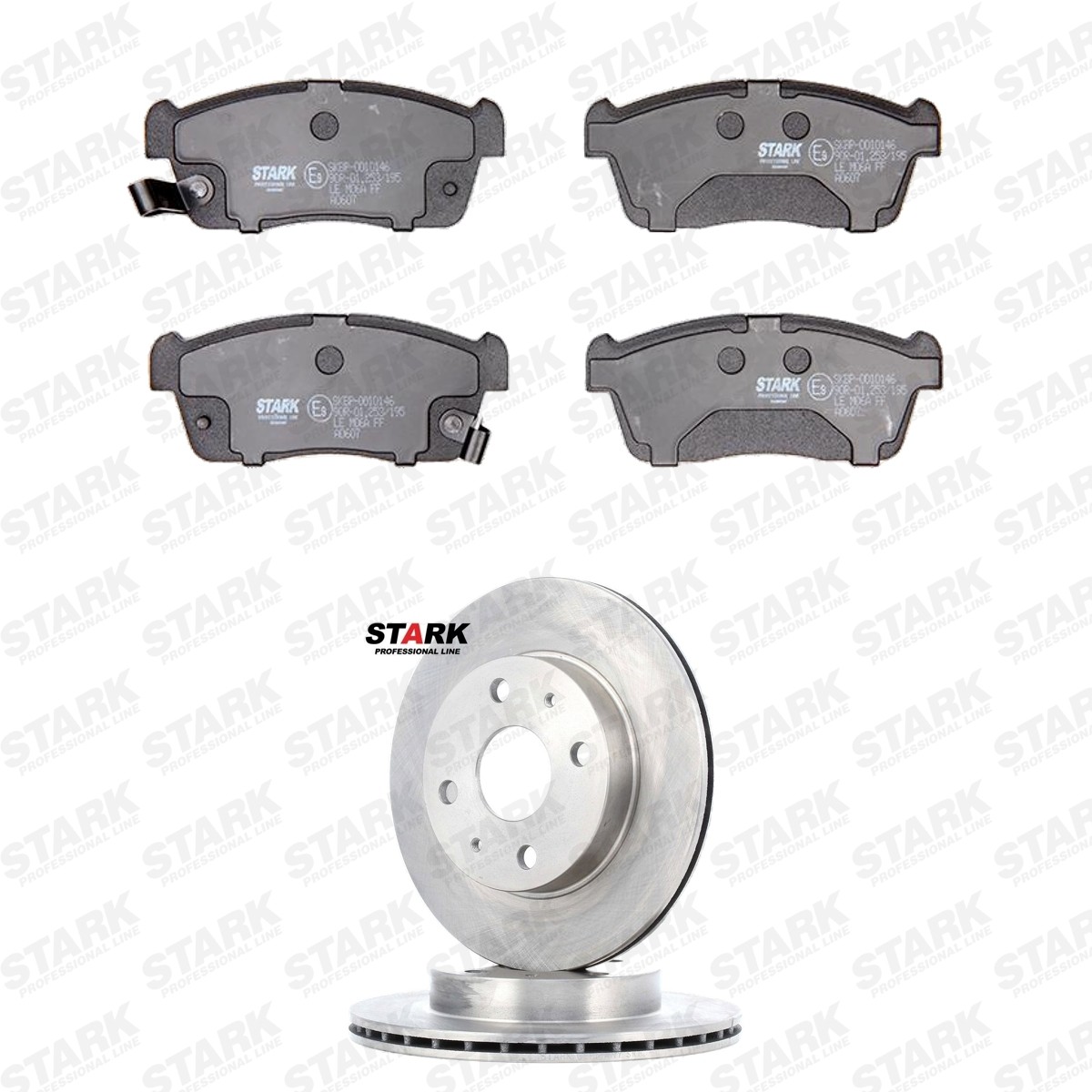 STARK SKBK-10992785: Kit de discos de freno y pastillas Eje delantero, Ø: 234,0mm, ventilación interna