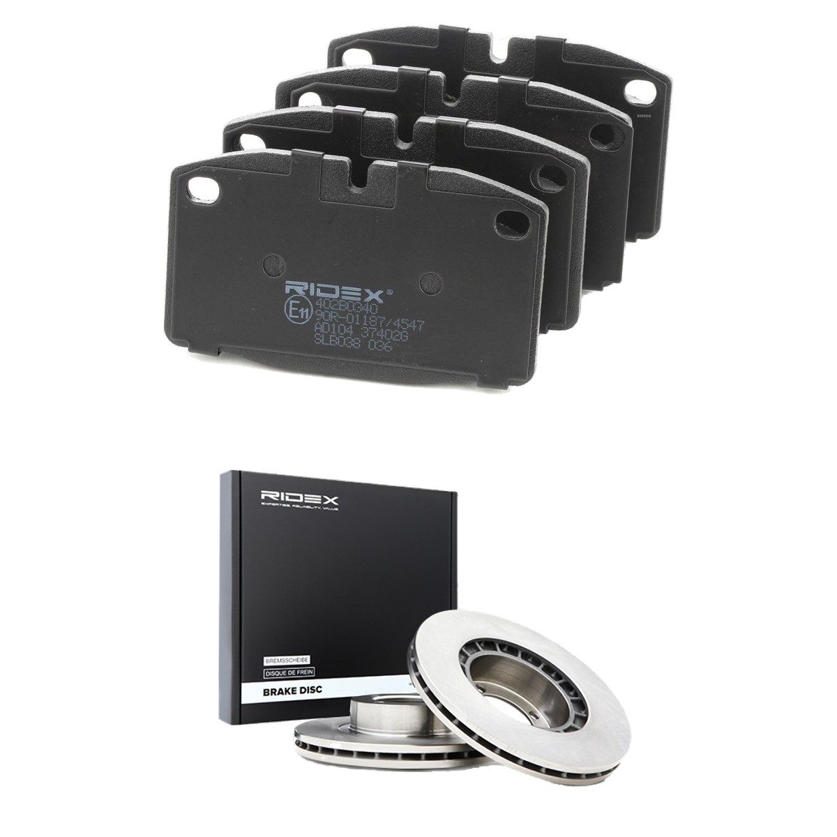 RIDEX 3405B2792: Bremsscheiben und -beläge Vorderachse, Ø: 246,0mm, innenbelüftet