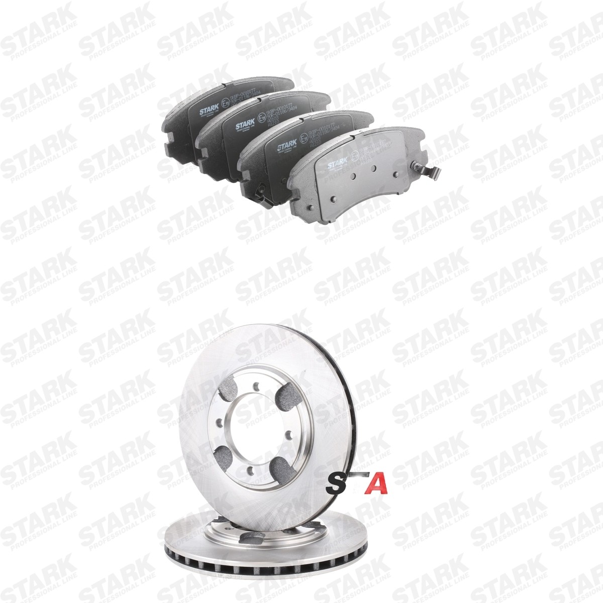 STARK SKBK-10992861: Remschijven en blokken Vooras, Ø: 257mm, Geventileerd