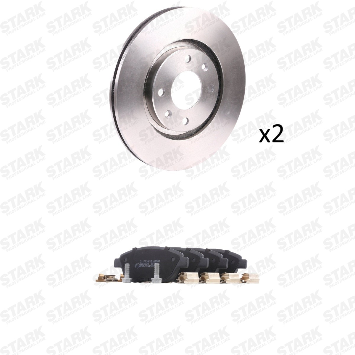 STARK SKBK-10992881: Remschijven en blokken Vooras, Ø: 283mm, Buiten geventileerd